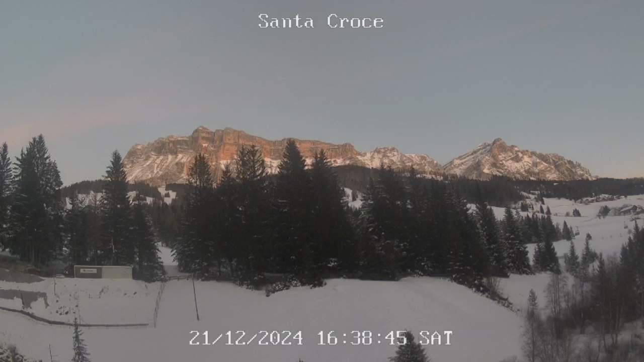 Webcam from Chalet alla Cascata towards Santa Croce