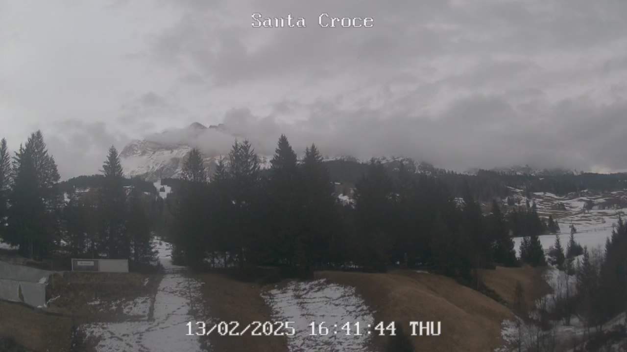 Webcam from Chalet alla Cascata towards Santa Croce