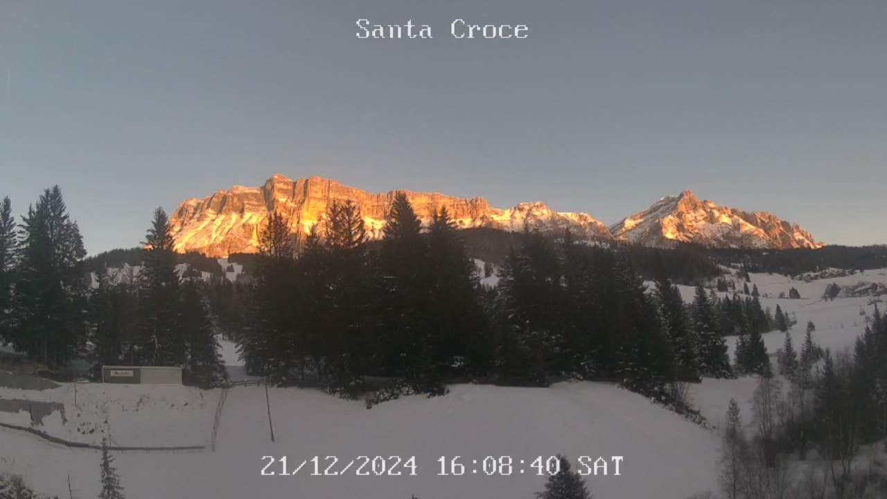 Webcam from Chalet alla Cascata towards Santa Croce