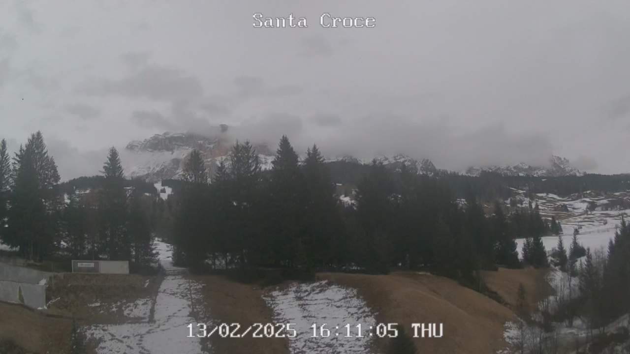 Webcam from Chalet alla Cascata towards Santa Croce