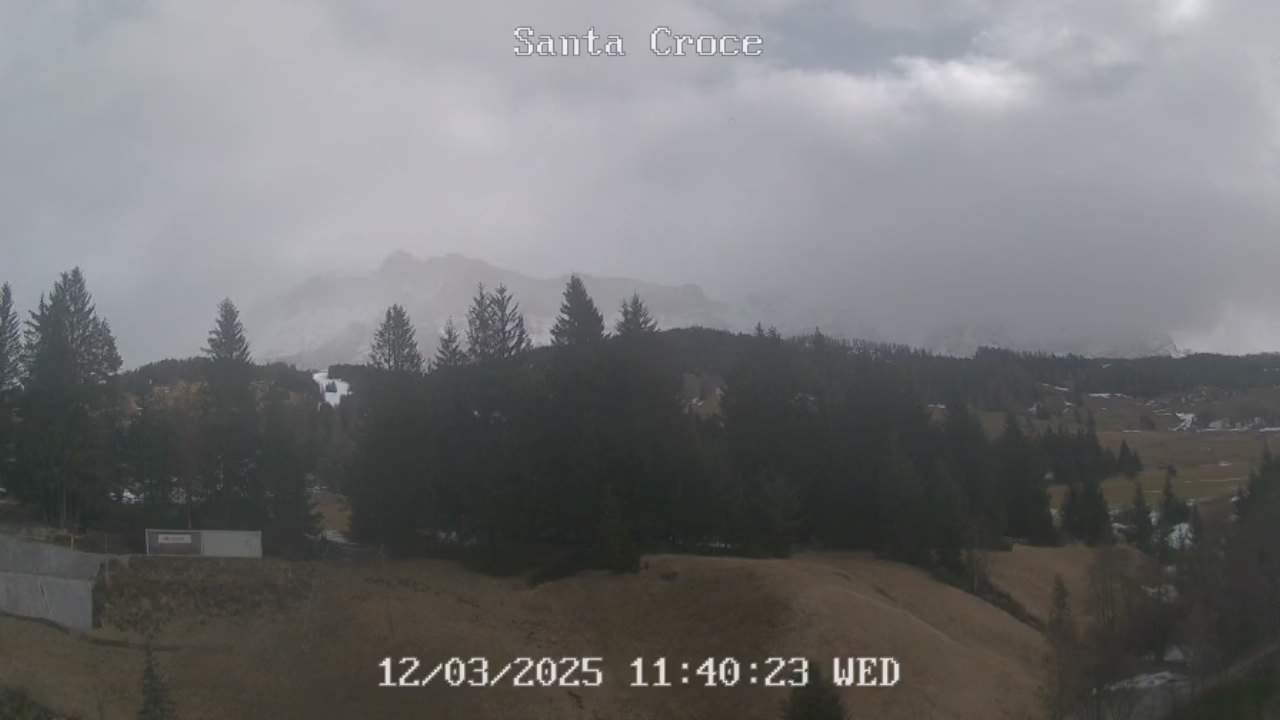 Webcam vom Chalet alla Cascata Richtung Santa Croce