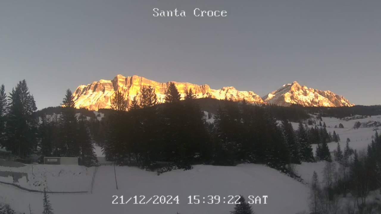 Webcam from Chalet alla Cascata towards Santa Croce