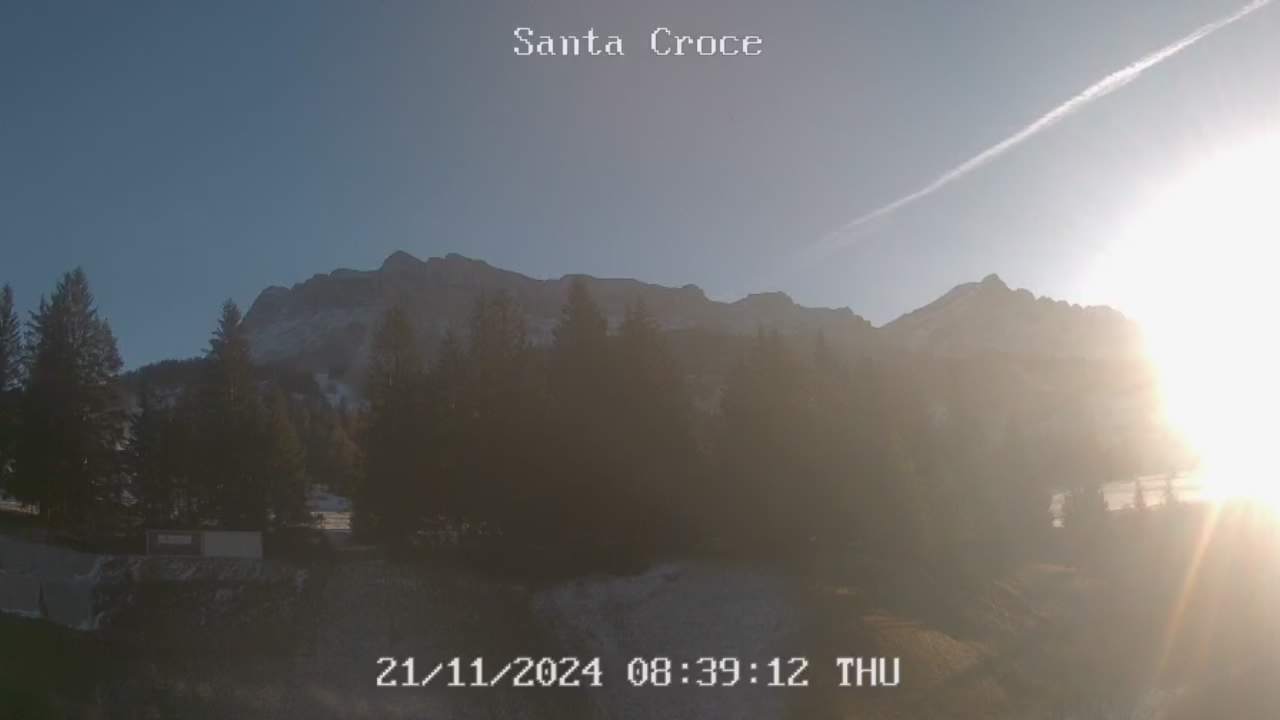 Webcam vom Chalet alla Cascata Richtung Santa Croce