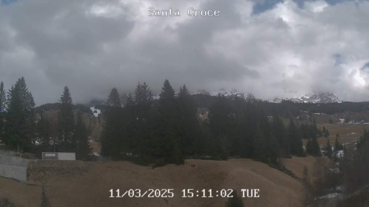 Webcam from Chalet alla Cascata towards Santa Croce