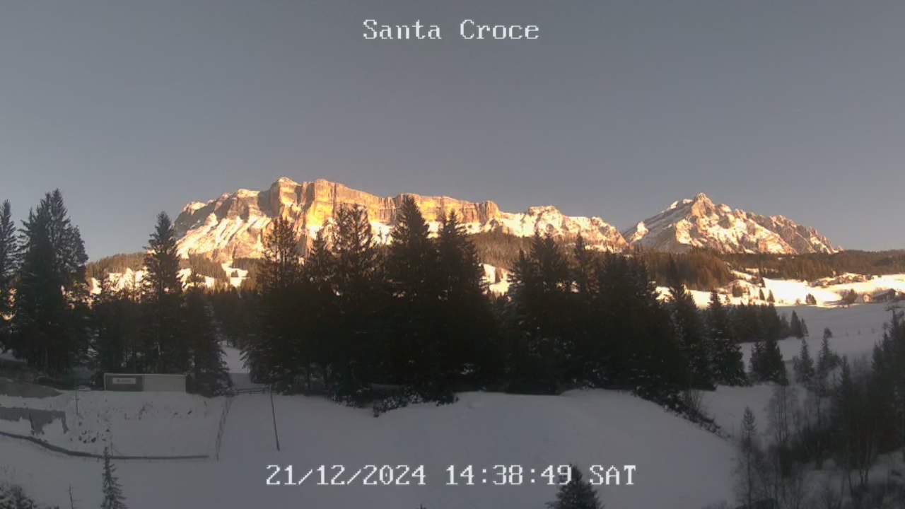 Webcam from Chalet alla Cascata towards Santa Croce