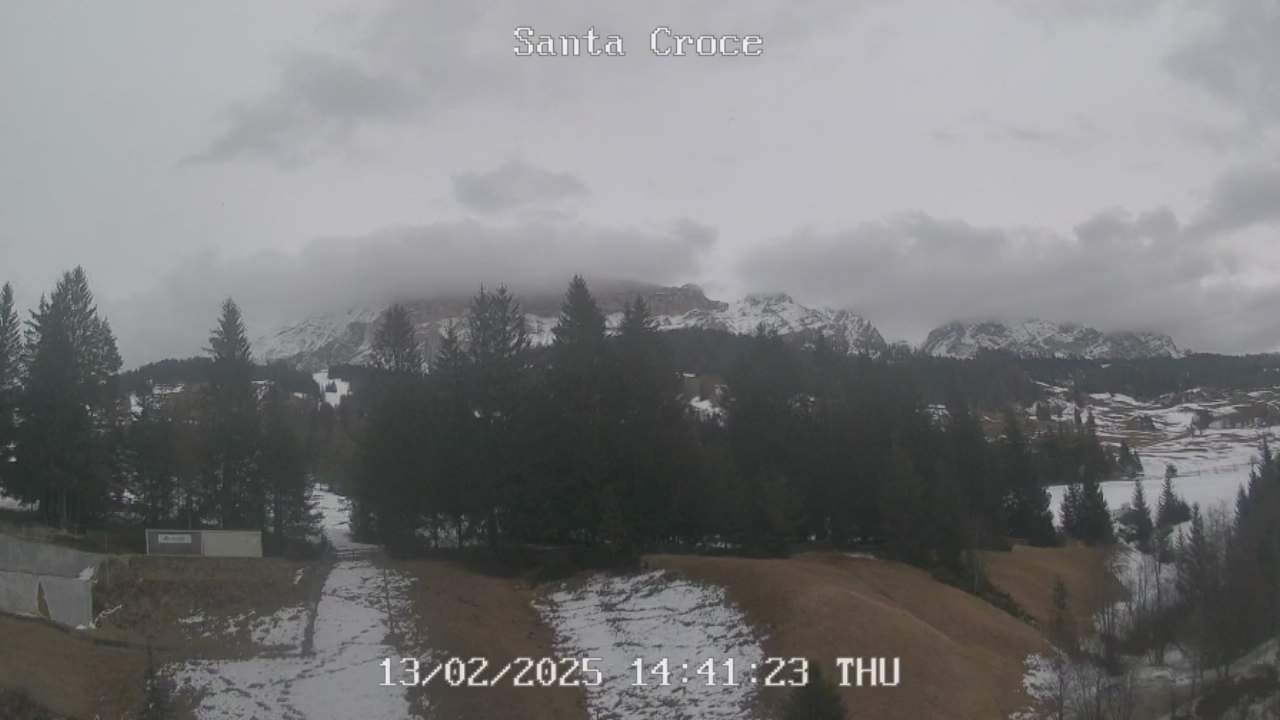 Webcam from Chalet alla Cascata towards Santa Croce