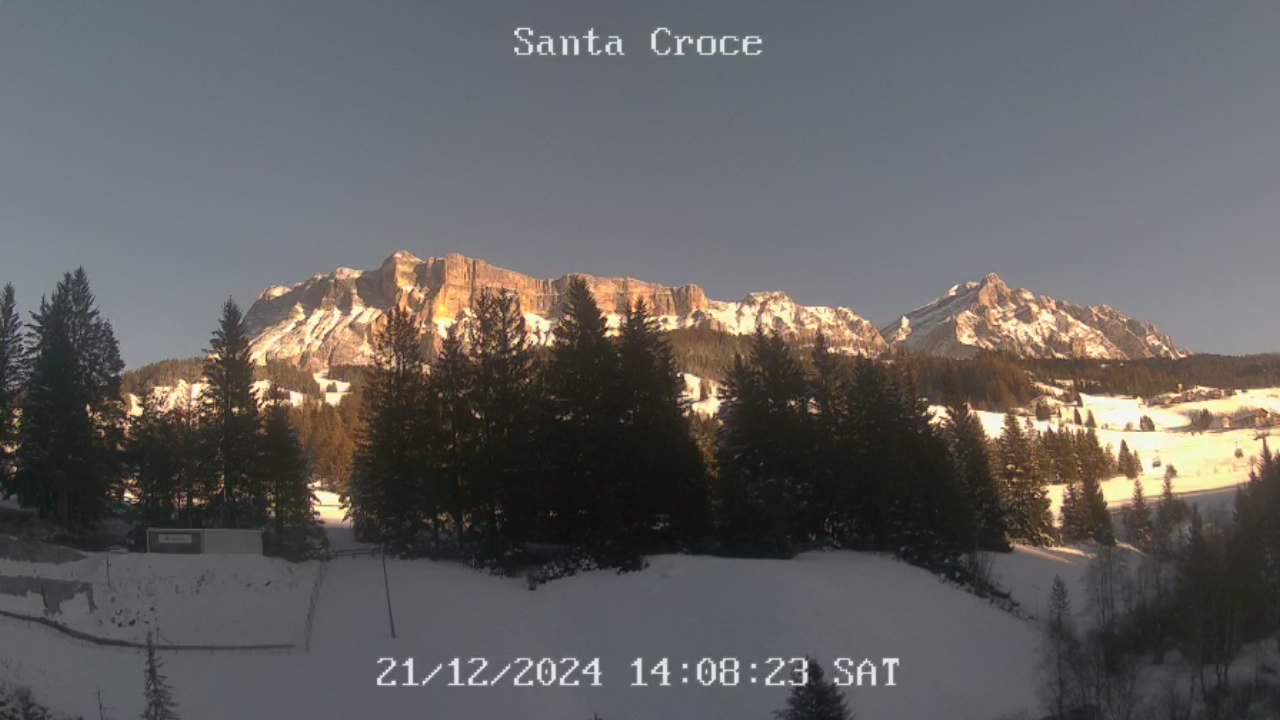 Webcam from Chalet alla Cascata towards Santa Croce