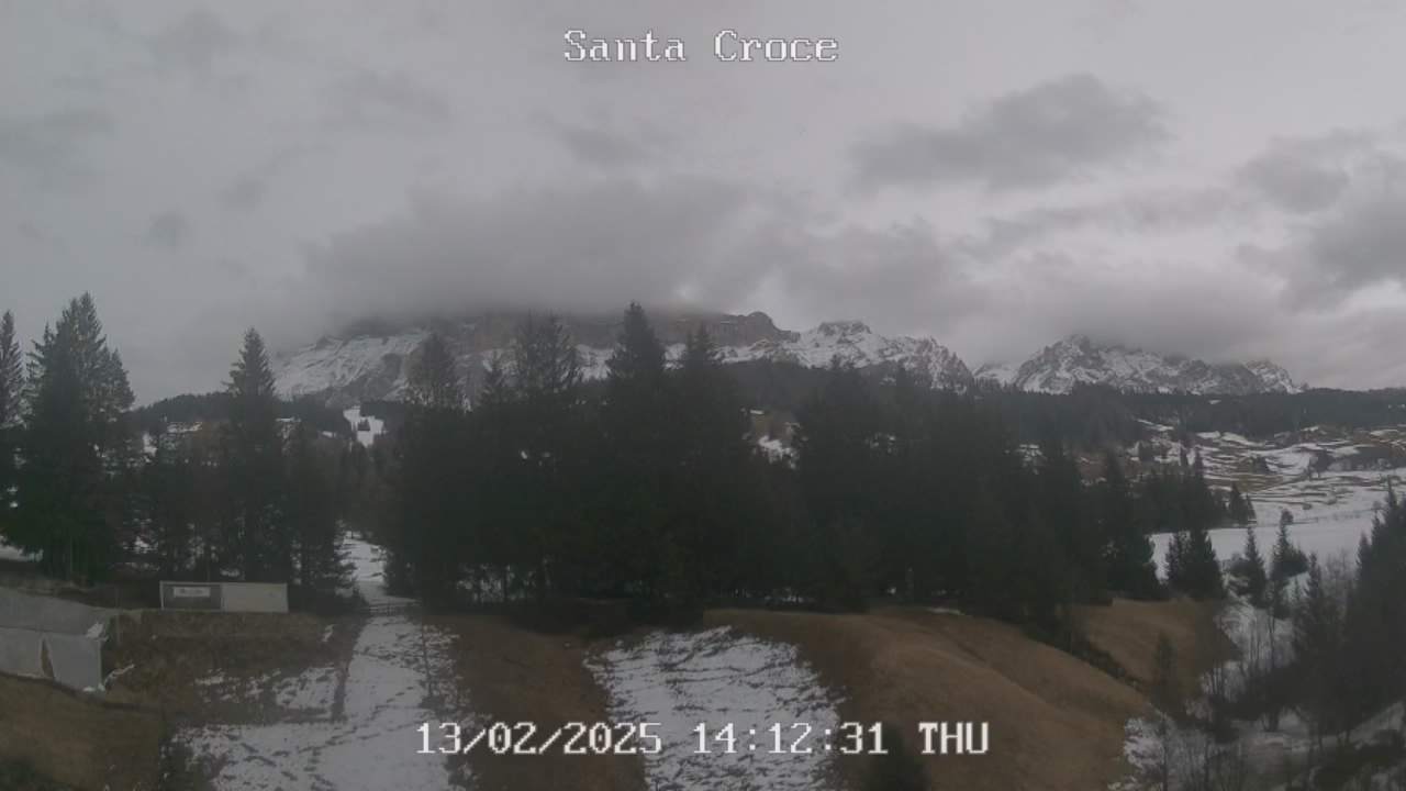 Webcam from Chalet alla Cascata towards Santa Croce