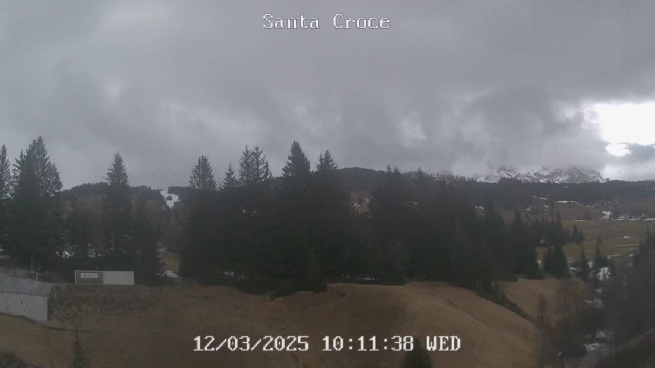 Webcam vom Chalet alla Cascata Richtung Santa Croce