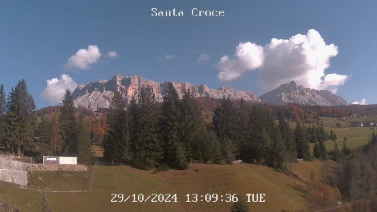 Webcam from Chalet alla Cascata towards Santa Croce