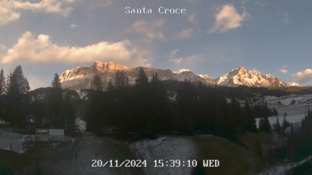 Webcam vom Chalet alla Cascata Richtung Santa Croce