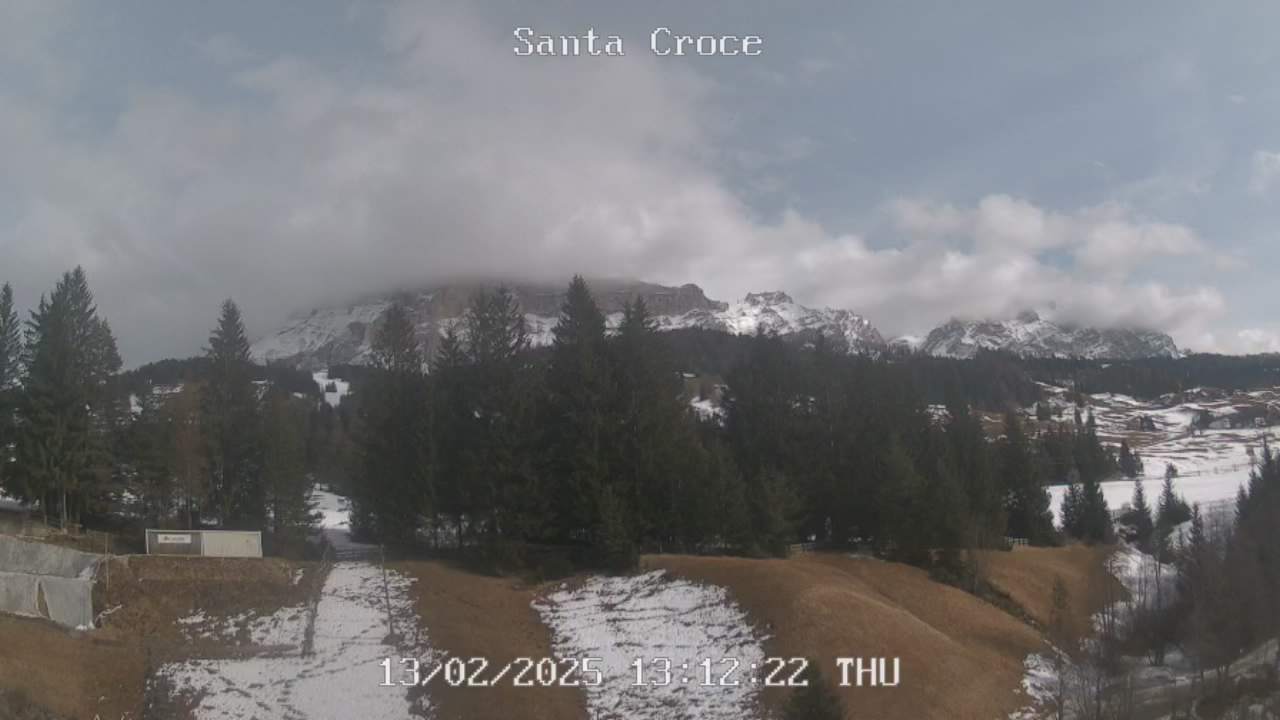 Webcam from Chalet alla Cascata towards Santa Croce