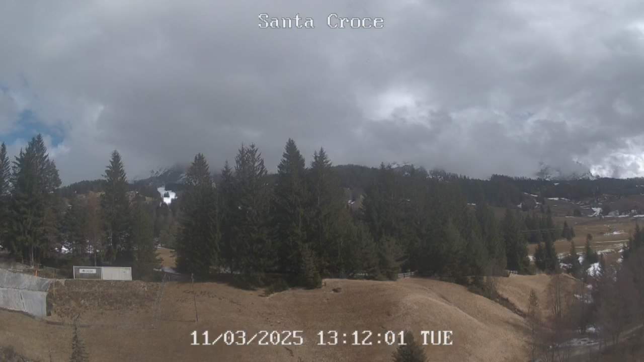 Webcam from Chalet alla Cascata towards Santa Croce