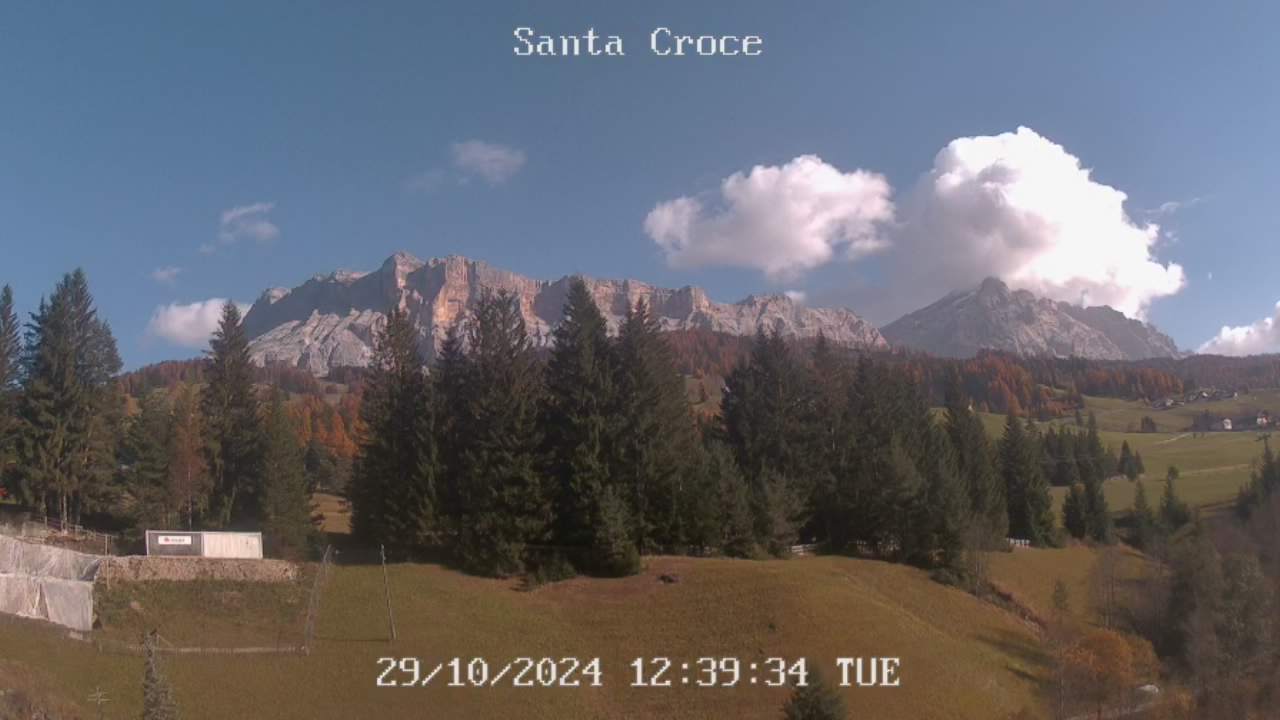 Webcam from Chalet alla Cascata towards Santa Croce