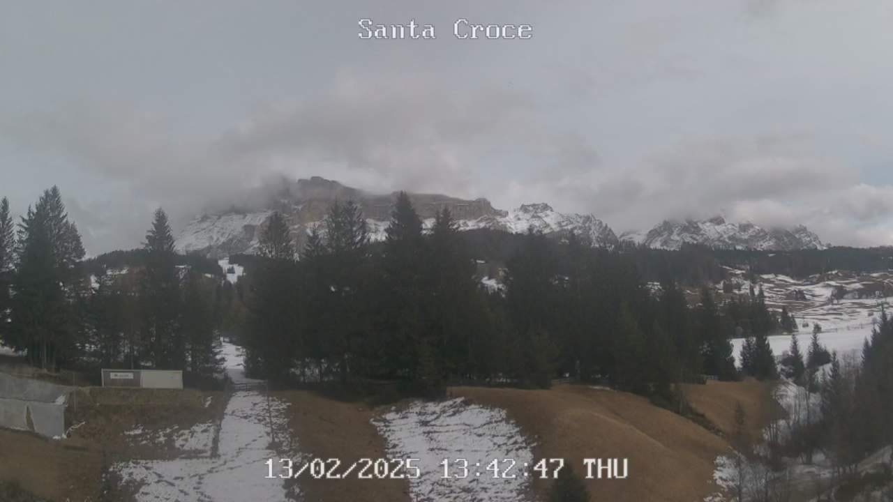 Webcam from Chalet alla Cascata towards Santa Croce