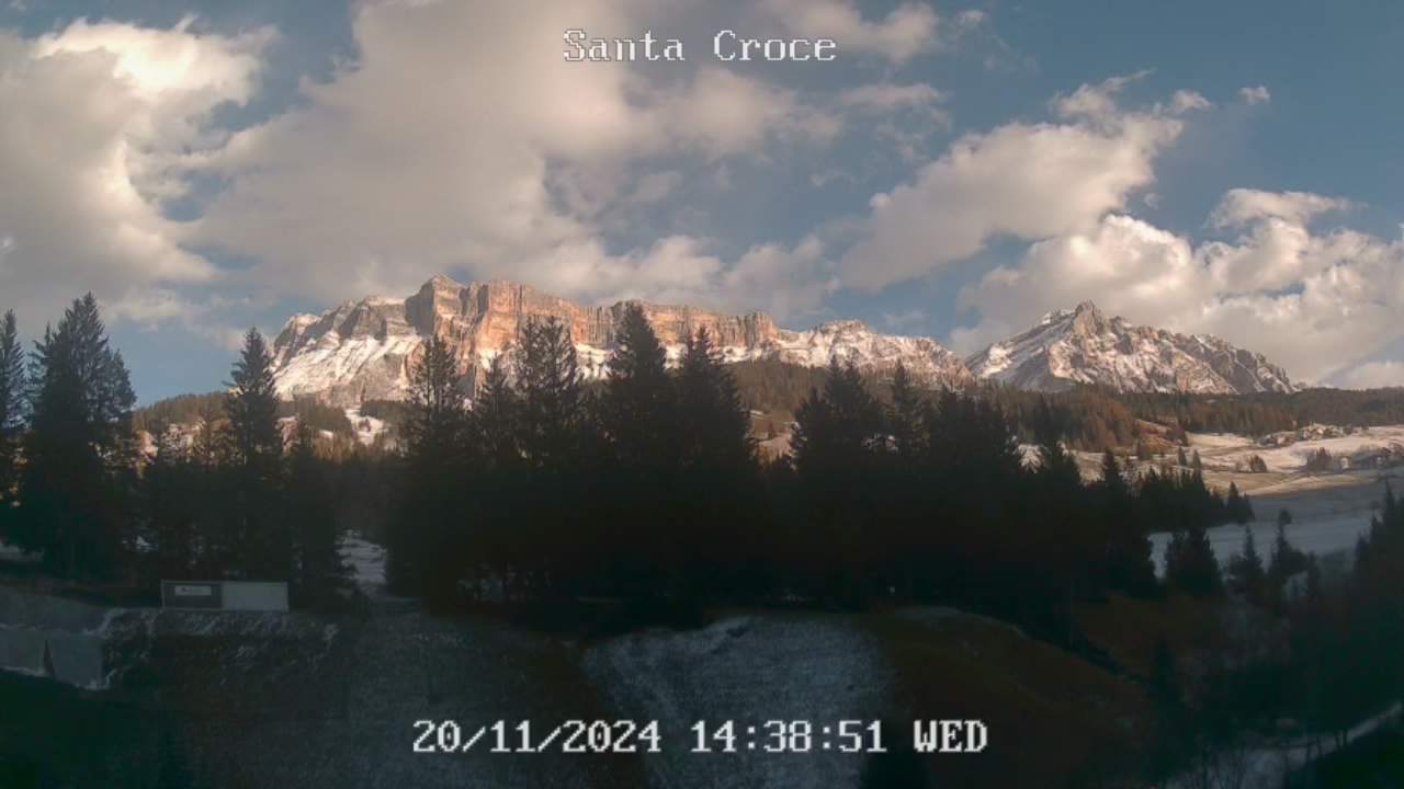 Webcam vom Chalet alla Cascata Richtung Santa Croce