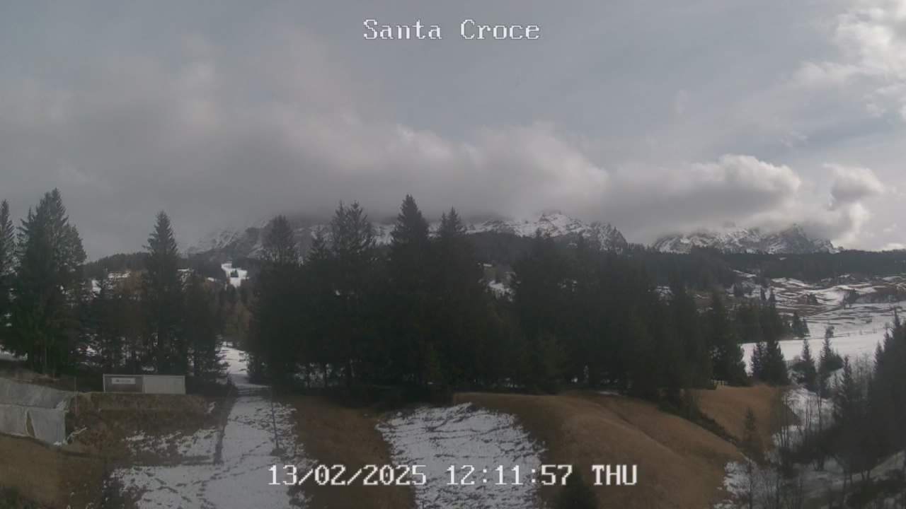 Webcam from Chalet alla Cascata towards Santa Croce