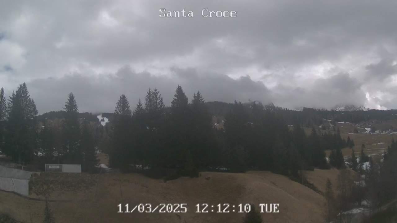 Webcam from Chalet alla Cascata towards Santa Croce